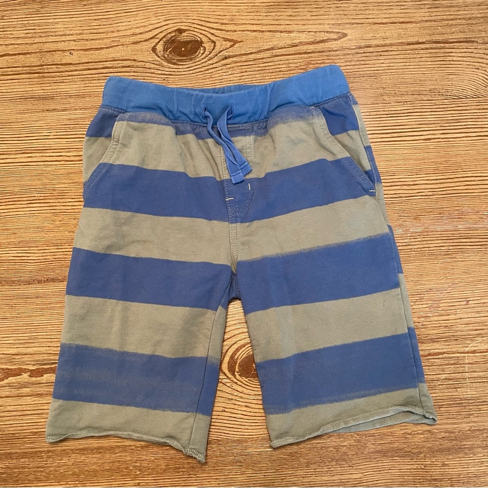 Tea Collection 100% Cotton Blue and Green Striped Shorts